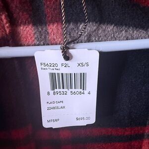 Coach Plaid Cape